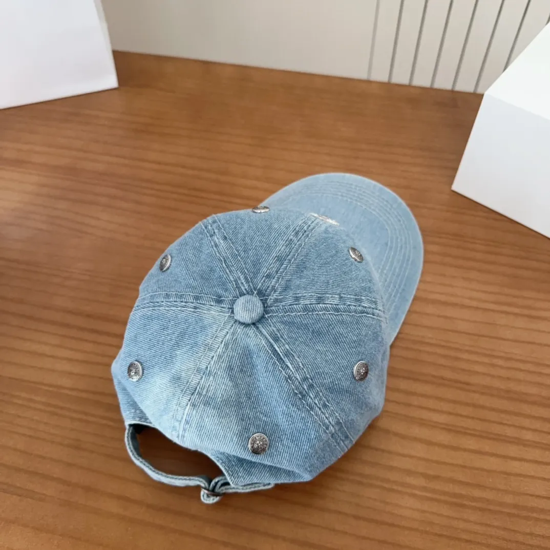 💰60 Chrome Hearts 💓Early spring Korean style fashion retro distressed hole hat wear design versatile baseball cap peaked cap